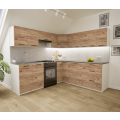 Zestaw mebli kuchennych 230x210 cm Korfu Dąb Craft UC