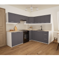 Zestaw mebli kuchennych 230 x190 cm Kreta Antracyt UA