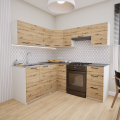 Zestaw mebli kuchennych 170x190 Nicea Dąb Artisan UC