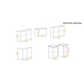 Zestaw mebli kuchennych 220cm Odessa Antracyt UC