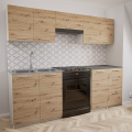 Zestaw mebli kuchennych 220cm Odessa Dąb Artisan UA