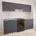 Zestaw mebli kuchennych 220cm Odessa Antracyt UA