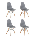 Zestaw 4x krzesło Milano Design DSW Skandynawskie Szare