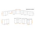 Zestaw mebli kuchennych 230x190 cm Alaska Craft UC