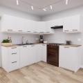 Zestaw mebli kuchennych 210x210 Atlanta Biały Mat UC