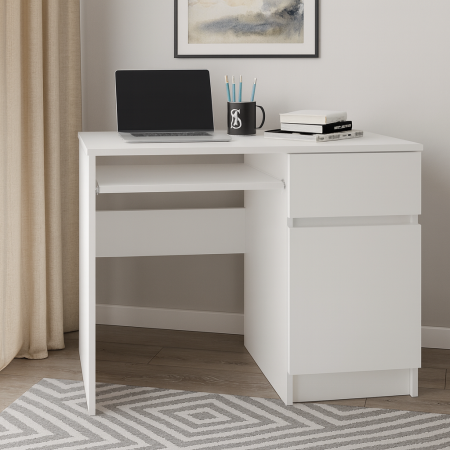 Biurko 90x50 Białe z komódką