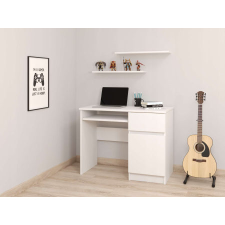 Biurko 90x50 Białe z komódką