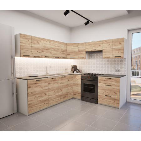 Zestaw mebli kuchennych 230x210 cm Bolonia Craft UC