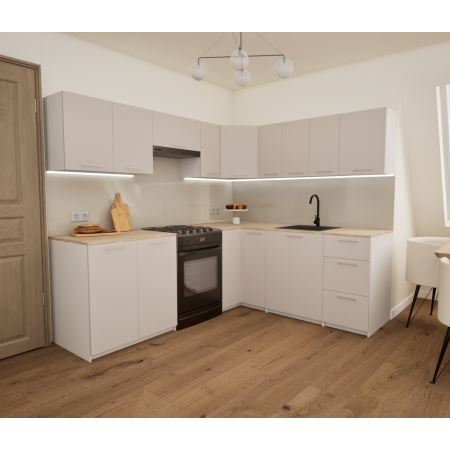 Zestaw mebli kuchennych 230 x190 cm Kreta Kaszmir UA