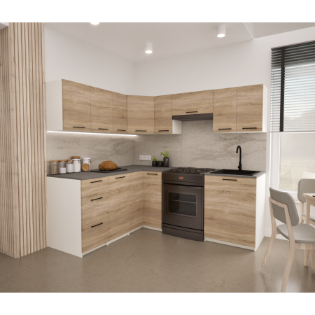 Zestaw mebli kuchennych 170x210 cm Marsylia Sonoma UC
