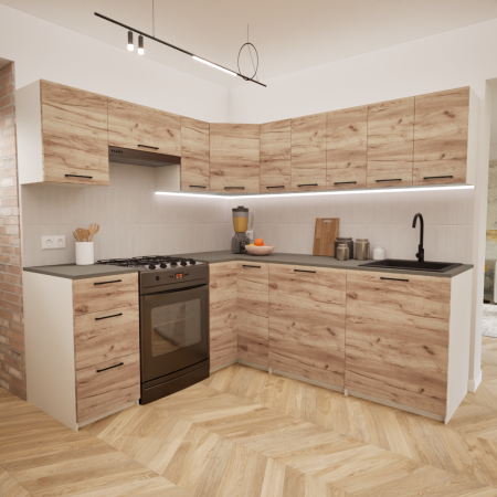 Zestaw mebli kuchennych 190x210 cm Palermo Craft UC