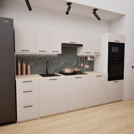 Zestaw mebli kuchennych 280 cm Pensylwania Kaszmir UC