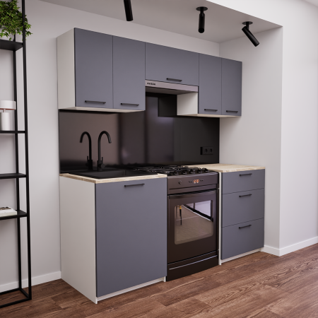 Zestaw mebli kuchennych 180 cm Portland Antracyt UC