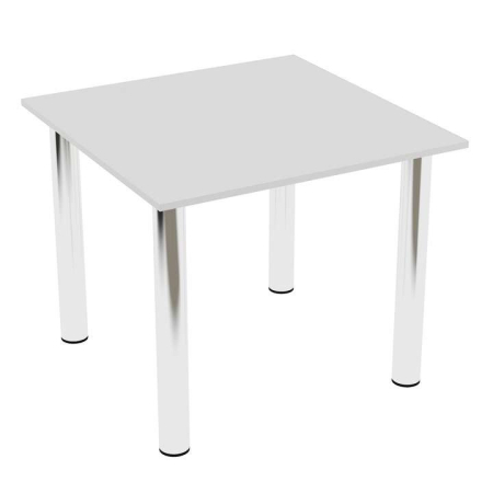 Stół kuchenny Nogi Chrom 80x80 Biały