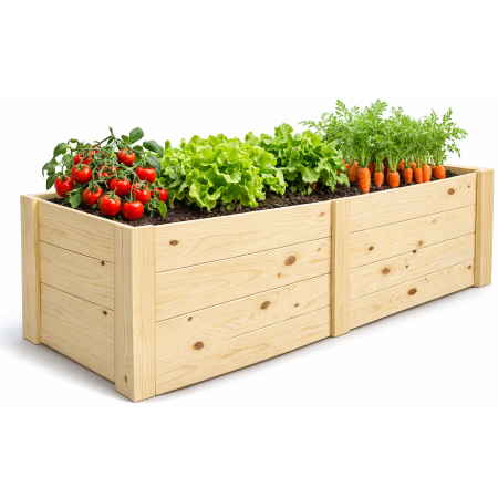 Drewniany Warzywniak Donica / Inspekt 120x35x36 cm – Idealny do Twojego Ogrodu!