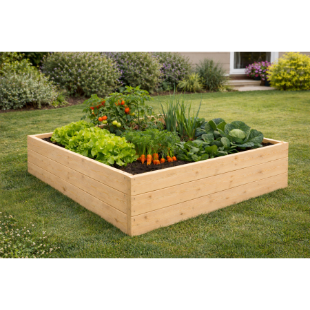 Drewniany Warzywniak / Inspekt 120x120x27 cm – Idealny do Twojego Ogrodu!